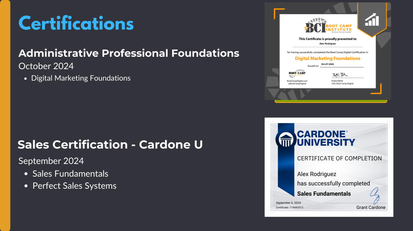 Certifications 2
